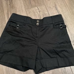 White House black market black cuffed dress shorts size 2